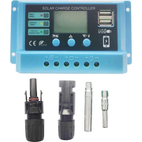 Dual-USB-30A-12V/24V-Solarladeregler, Solarmodulregler für Lithium-Batteriesysteme (1/5)