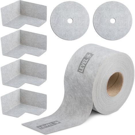 LEVEL+ Bandset Dusche Balkon Dichtband Dichtbahn Duschelement Ecken Profi SET G3 (1/5)