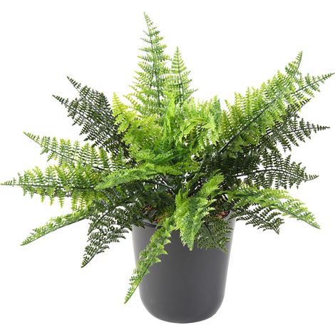 Plante artificielle haute gamme Spécial extérieur / Fougere artificielle - Dim : 40 x 40 cm -PEGANE- (1/2)