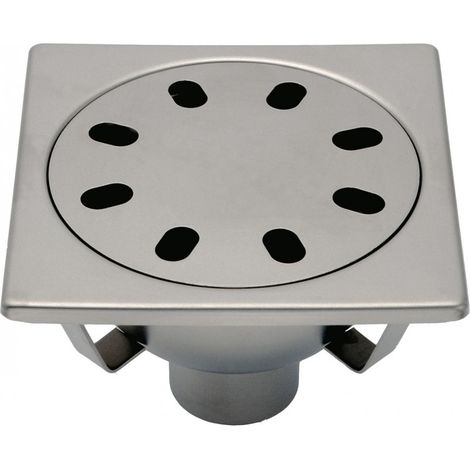 Inox-Siphon für den Boden 200×200 mm mit freier Rosette - Limatec 2063f