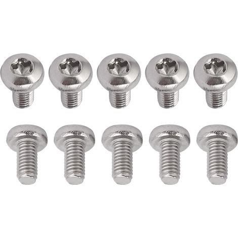 100Paquet M3x6mm(DxL) Poêle Tête Torx Vis 304 Inox Acier Argent (1/5)