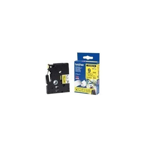 BROTHER Cinta laminada Amarillo / negro (Flexibles) 9mm (1/4)