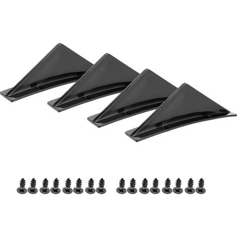 Heckstoßstangen-Diffusor-Lippenspoiler-Set in glänzendem Schwarz mit Haifischflossen-Design und universellen Befestigungsschrauben (1/5)