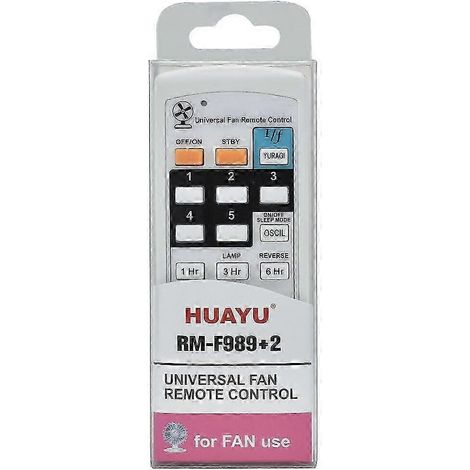 RM-F989+2 Télécommande universelle Panasonic Midea pour ventilateurs de plafond et muraux (1/5)