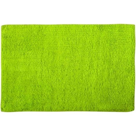 Alfombra de baño de algodón 45x70cm Verde lima MSV
