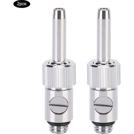 2Pcs M10 mâle fileté buse de fontaine réglable universelle droite avec vanne pour aménagement paysager