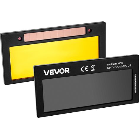 VEVOR Schweißlinse, automatische Abdunklung, 108x51 mm, Tönung 10 Echtfarben-Schutzbrille mit Dual-Lichtbogensensoren, kompatibel mit den meisten Schweißhelmen für WIG-, MIG-, MMA-, ARC-Anwendungen