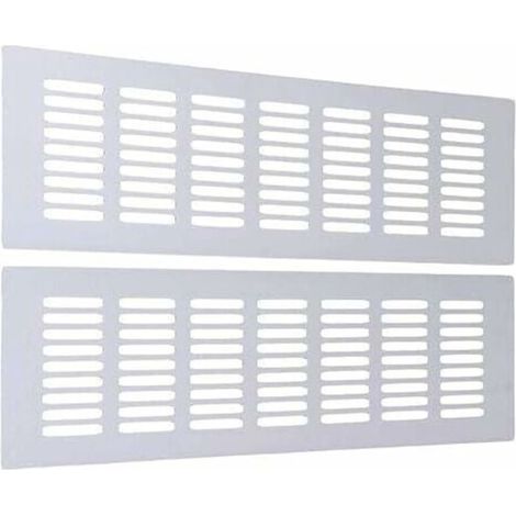 Air vent, Rectangular Air Vent, Aluminum Air Vent for Ventilation (30 cm) 2 Pieces, White (1/4)