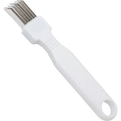 Coupe-oignons 1/2/3 pièces avec protection, râpe à oignons verts en acier inoxydable, poignée antidérapante, 7 lames, pour la cuisine [jkw] (1/5)