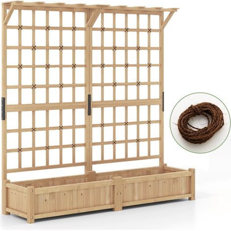 Fioriera in legno con traliccio e tetto design 3 in 1 232374632