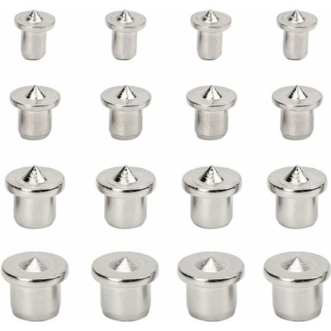 16 pièces Alignement de Bois Pointe Centrage de Goujon Outil de Centrage de Goujon pour le Travail du Bois au Centre de la Goupille, 6 mm 8 mm 10 mm 12 mm,GU.B/bon (1/3)