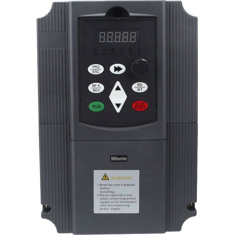 Variateur de fréquence vectoriel 7,5KW 380V triphasé, contrôleur de vitesse moteur 3 phases, régulateur 9600-3T-00750G, convertisseur de puissance industriel. (1/5)