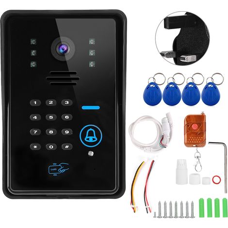 Sonnette vidéo sans fil avec interphone intelligent, commande à distance, 110-240V (prise UK) (1/5)