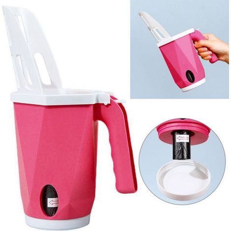 Tbest pelle à litière portable avec boîte de rangement Pelle à litière pour chat détachable, Portable, animalerie promenade Rouge (1/4)