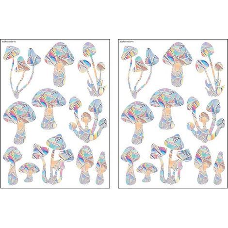2 Sets Fensteraufkleber – Fensteraufkleber – Regenbogen – Holografischer Effekt – Bunt – Sonnenfänger – Schön – Reflektierender Effekt – PVC – Antikollisionsaufkleber (1/5)