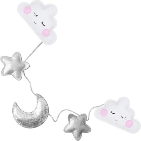 coration Nordique toiles Lune Nuages Stickers Muraux (1/5)