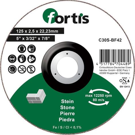 Disco Di Taglio Pietra 125 X 25Mm Gekr. Fortis