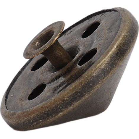 Lot de 100 rivets champignon de 25 mm en fer plaqué bronze, à tête conique, pour la réparation du cuir. (1/5)