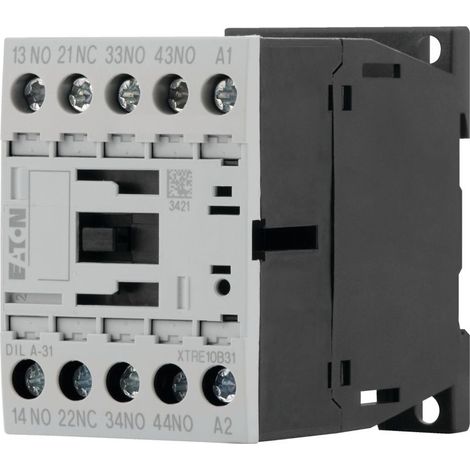 Eaton Contactor auxiliar, 24 V DC, 3 NA, 1 NC, terminales de tornillo, accionamiento de corriente continua, 276379