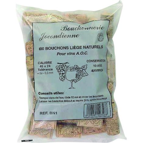 Tapones X50 Natural 45x24 10a - Bouchonnerie Jocondienne