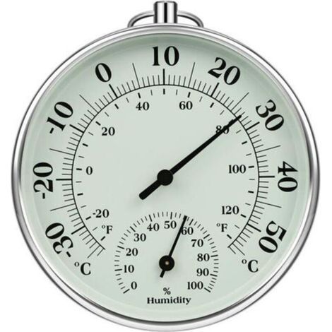 Thermomètre d'intérieur et d'extérieur 10 cm avec thermomètre d'humidité à l'intérieur et à l'extérieur Température de l'air pour moniteur climatisation Humidity Thermomètre Gauge Indicateurs (1/5)