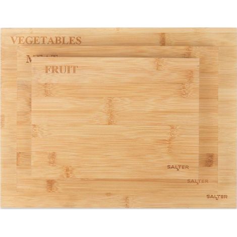 Juego de 3 tablas de cortar de bambú Salter BW072812EU7 (1/5)