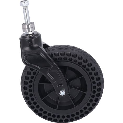 Roulette pivotante 8 pouces caoutchouc TPE antidérapante roue pleine de rechange pour chariot charge 75 kg (1/5)