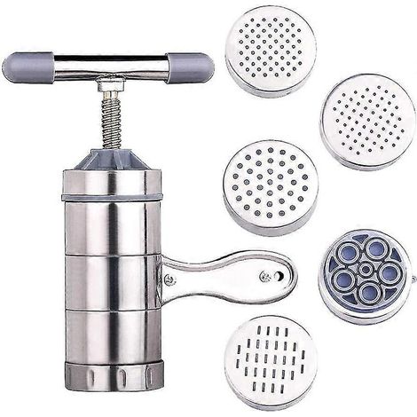 Machine à pâtes manuelle en acier inoxydable avec presse à manivelle pour faire des spaghettis (1/5)