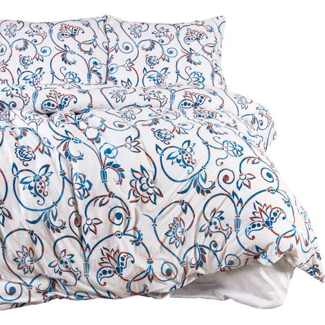 Bettwäsche-Set 160x200 JERSEY 100% BAUMWOLLE farbenfroher Bettbezug + Kissenbezüge (1/5)