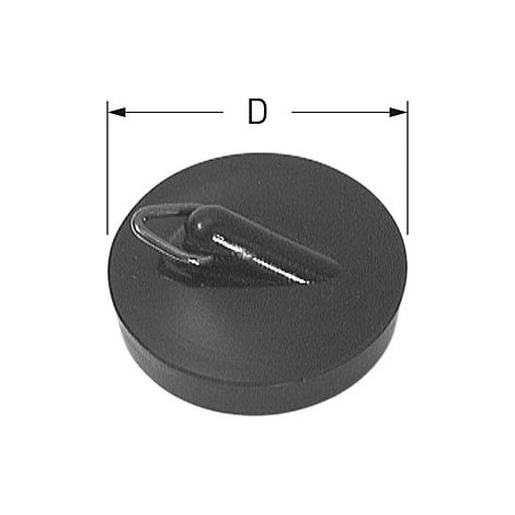 bouchon magnétique ASW Ø 45,5 mm, bouchon baignoire, bouchon de vidange, noir, bouchon de vidange