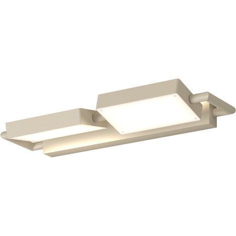 Applique plafoniera orientabile top light kubi 1212 4 sa led switch 4320lm illuminazione biemissione modulo integrato