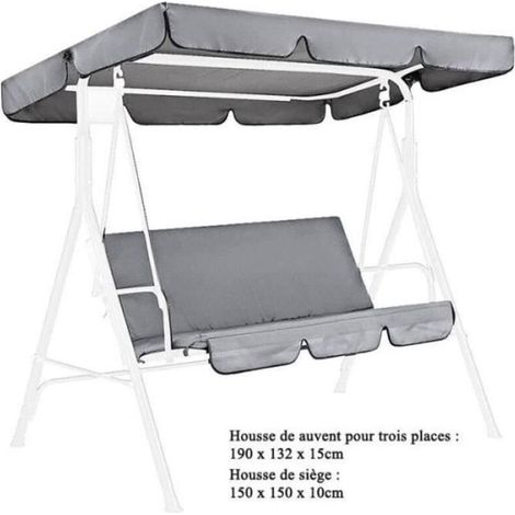 Balancelle de Jardin - Non spécifié - Modèle avec auvent - Imperméable - Housse de siège - 2 places (1/4)