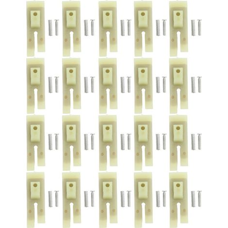 Lot de 20 pieds presseurs en plastique pour machine à coudre portables, avec vis et ressorts, kit de pattes de biche. (1/5)