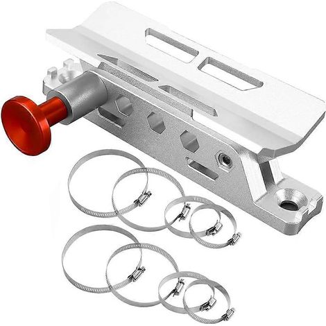 Support universel pour extincteur fixation rapide en aluminium pour arceau de sécurité avec 8 pinces - Argent (1/5)