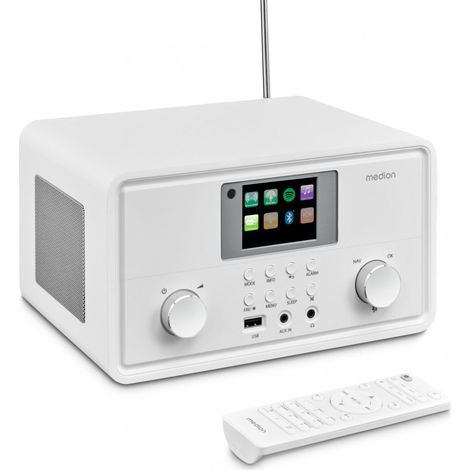 Radio Internet - MEDION - DAB - Bluetooth - 2x10W RMS - Weiß