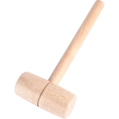 Marteau Maillet en Bois Massif Hêtre Tête Ronde Outil à Main pour Travaux de Menuiserie et Bricolage (1/5)