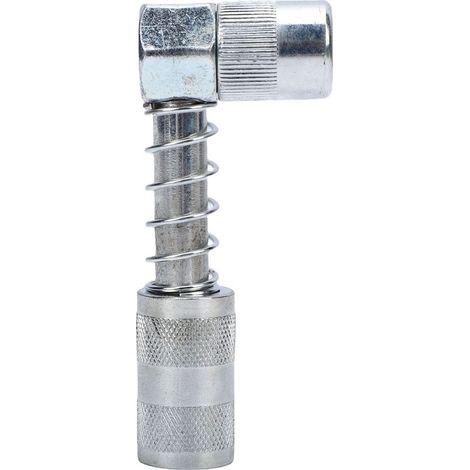 90 Degree Grease Gun Coupler Adapter Right Angle Fitting High Pressure Nozzle Tip Manual Small Portable Extendable Lubrication Tool (1/5)