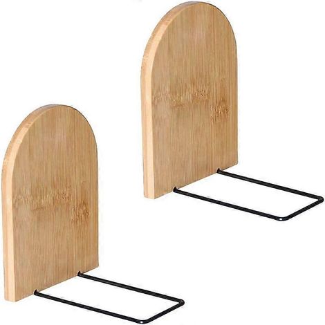 Serre-livres en bois, serre-livres décoratifs en bois, support de livres pour bureau, étagère à livres (1/5)