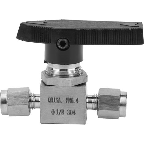 Robinet à pointeau haute pression en acier inoxydable 304, régulateur de débit pour eau, gaz, liquide, SS-44S6, raccord 1/8 pouce (1/5)
