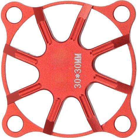 Cache-ventilateur de refroidissement pour voiture télécommandée RC, petit modèle en alliage d'aluminium, pour moteur électrique ESC, 30 x 30 mm, rouge (1/5)