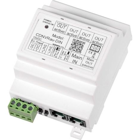 Aco Ripartitore video attivo per guida DIN con quattro uscite RJ45