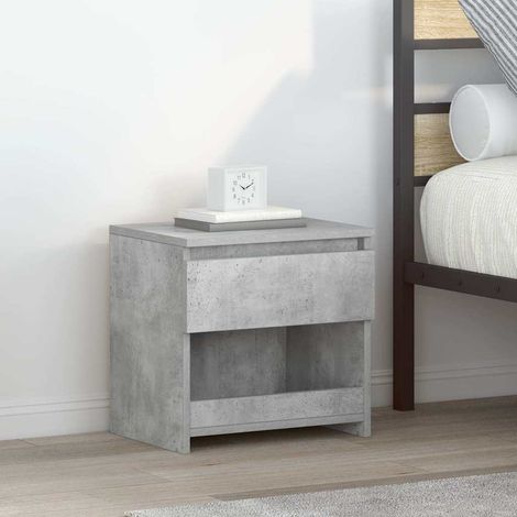 Table de chevet flottante-Table de nuit Gris béton 40x30x39 cm Aggloméré 429191 (1/5)