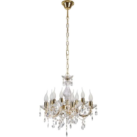 Lampadario Candellux Maria Teresa 8xE14 oro Ø62cm