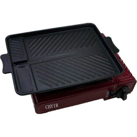 Plaque de cuisson rectangulaire antiadhésive sans fumée pour barbecue intérieur ou extérieur Label (1/4)