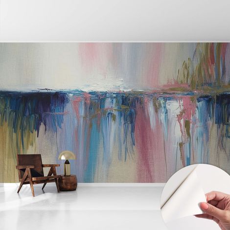Carta da parati autoadesiva - impermeabile - murale da parete - decorazione murale - Astrazione colorata 416x254 cm (1/5)