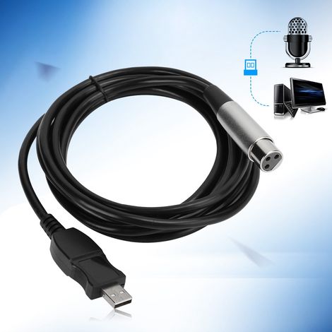 USB-auf-XLR-Mikrofonkabel, 3 Meter langes Adapterkabel für Mikrofone