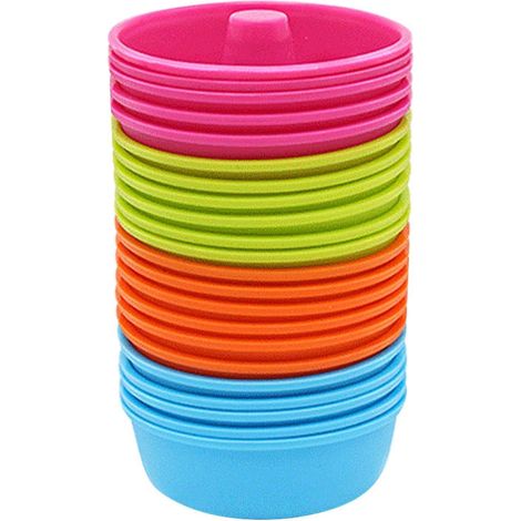 Ensemble de 24 pièces en silicone antiadhésif pour la cuisson de beignets et de cupcakes avec moules à gâteaux réutilisables (1/5)