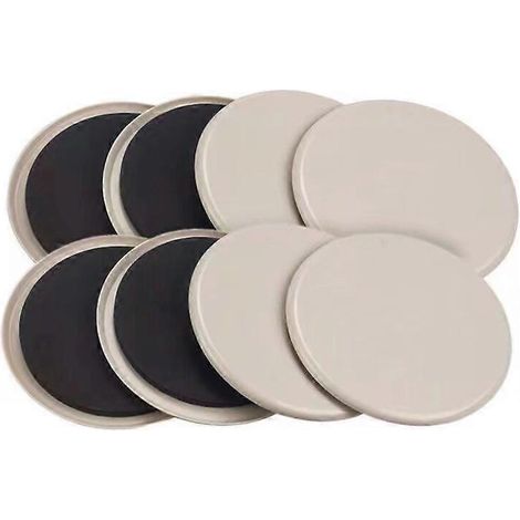Lot de 8 patins ronds de 12,1 cm pour meubles et moquette - Protection réutilisable pour meubles - Déplacer des meubles lourds n'a jamais été aussi simple (1/5)