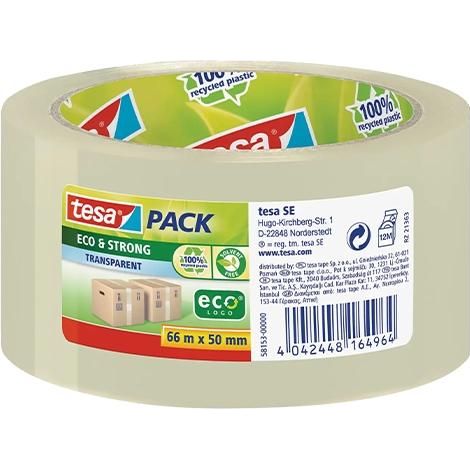 TESA Precinto ecologico Tesapack Eco&Strong PP reciclado 66mx50mm transparente