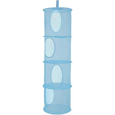 Étagère de rangement pliable à 4 niveaux en maille pour jouets d'enfants. panier suspendu et organisateur d'objets divers
